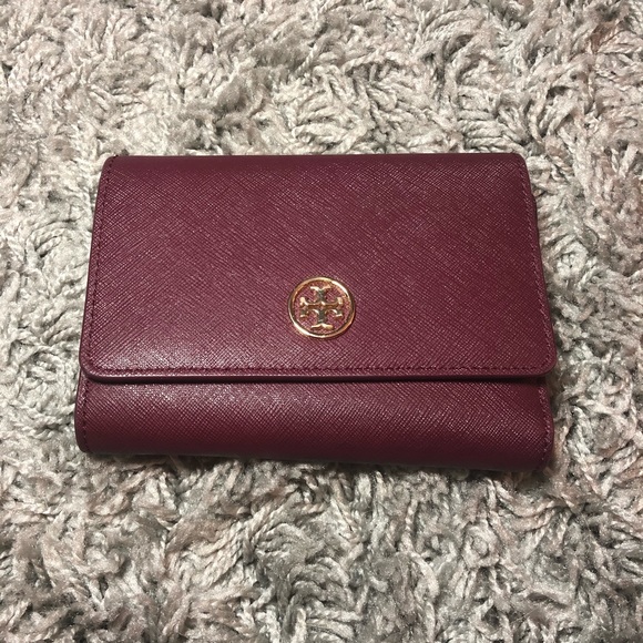 Tory Burch Burgundy Wallet - Picture 1 of 5